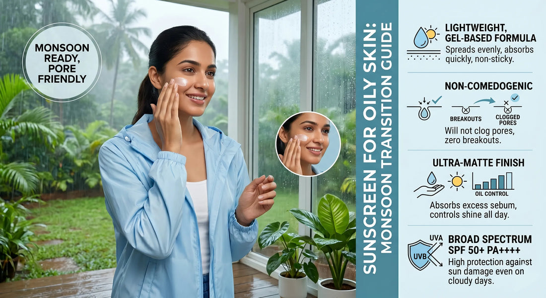 Sunscreen for Oily Skin That Won't Break You Out During Monsoon Transition
