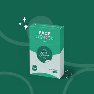 Face O'Clock Neem Acne Armour Patches - reduces redness, absorbs excess oil, fights breakouts overnight- 36 patches
