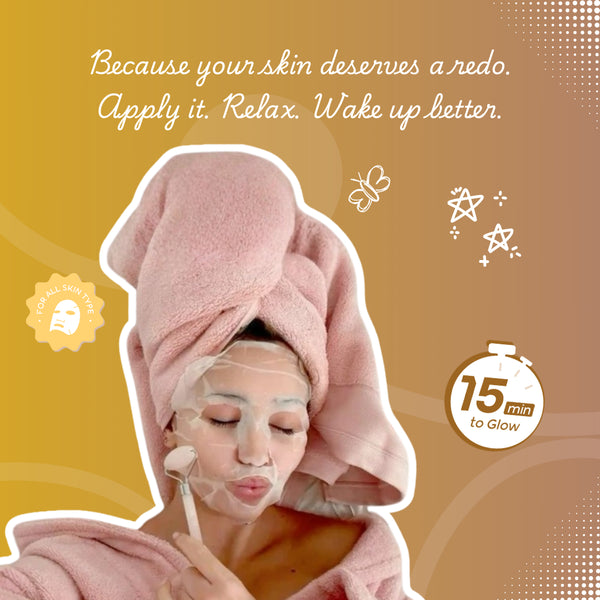 Face O'Clock Ginseng + Retinol Sheet Mask - smoothes fine lines, boosts cell renewal, anti-ageing
