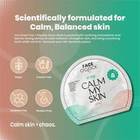 Face O'Clock Green Tea + Peptide Sheet Mask - vegan, cruelty free, paraben free, sulphate free
