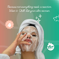 Face O'Clock Green Tea + Peptide Sheet Mask - soothes redness, strengthens skin barrier, calms irritation
