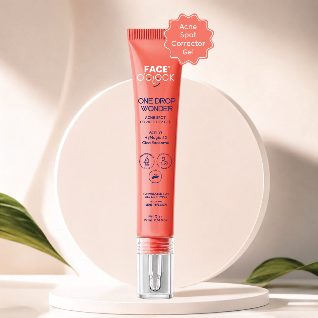Face O'Clock One Drop Wonder Acne Spot Corrector Gel, 15 ml tube with tranexamic acid, salicylic acid and niacinamide