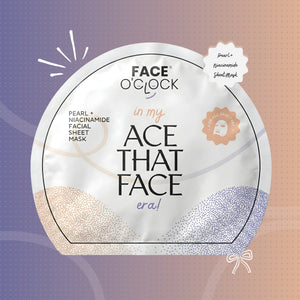 Face O'Clock Pearl + Niacinamide Sheet Mask - minimises pores, evens skin tone, soft luminous glow
