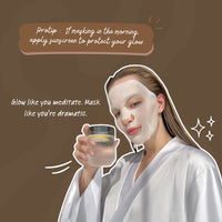 How to use Face O'Clock Relaxing Rice Sheet Mask - unfold, apply on face, leave 15-20 minutes, remove and glow

