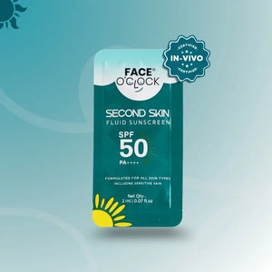 Second Skin Fluid Sunscreen Sachet | SPF 50 PA++++ | IN-VIVO Tested | Broad spectrum